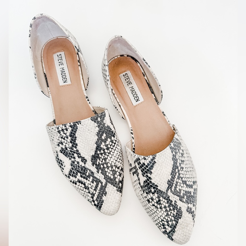Steve Madden Talent Flat, Natural Snake (FREE SHIPPING!)